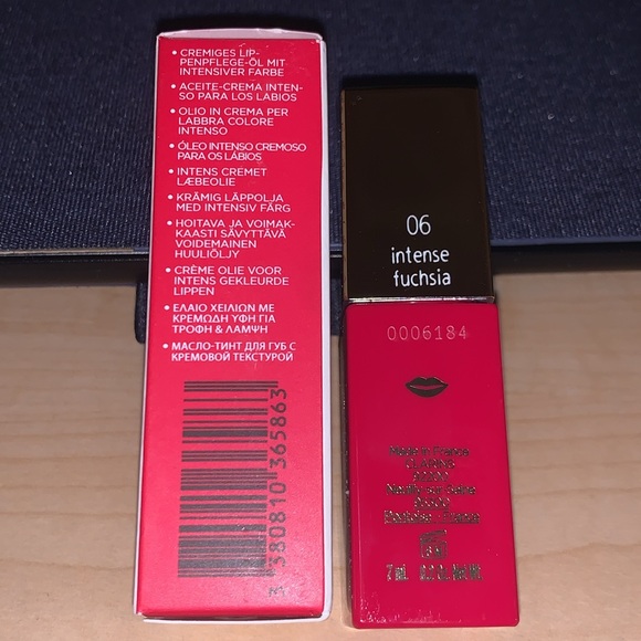 ✨Intense Fuchsia✨Clarins Paris New In Box Light Lip Comfort Oil Intense - Picture 5 of 6